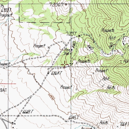 Topographic Map of Ames Camp, NV