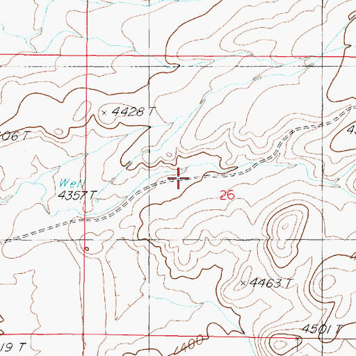 Topographic Map of Neptune City (historical), NV