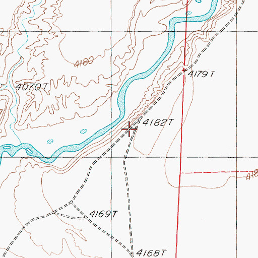 Topographic Map of Torreytown (historical), NV