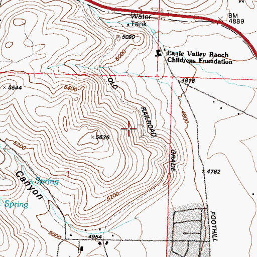 Topographic Map of Montreal Mine, NV
