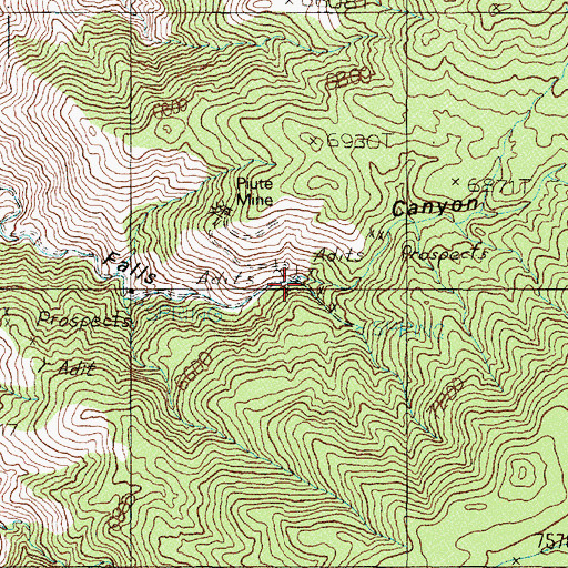Topographic Map of Marble Falls (historical), NV