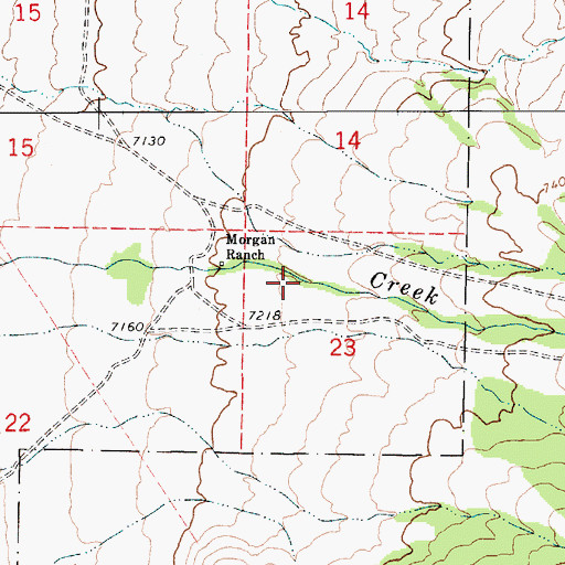 Topographic Map of Cottonwood Canyon, NV