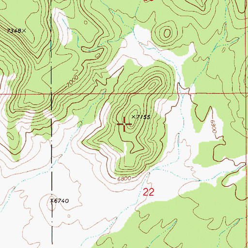 Topographic Map of Eagle Peak, NV