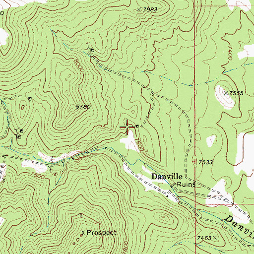 Topographic Map of Eagle Nest Mine, NV