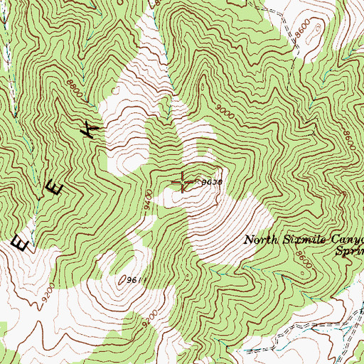 Topographic Map of Aspen Peak, NV