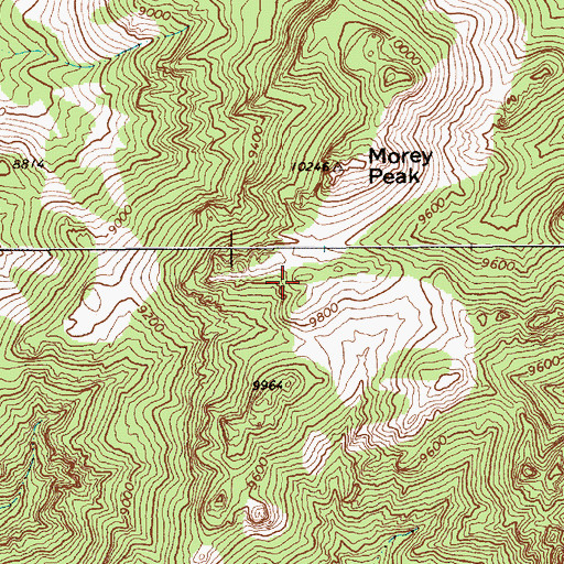 Topographic Map of Hot Creek North Summit, NV