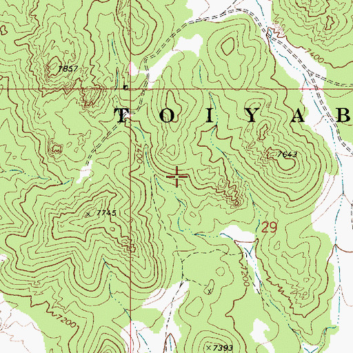 Topographic Map of Hunter Spring, NV