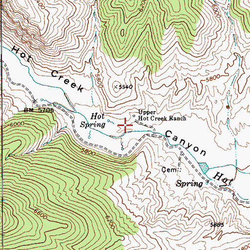 Topographic Map of Upper Town (historical), NV