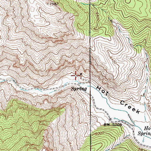 Topographic Map of Indian Jim Mine, NV