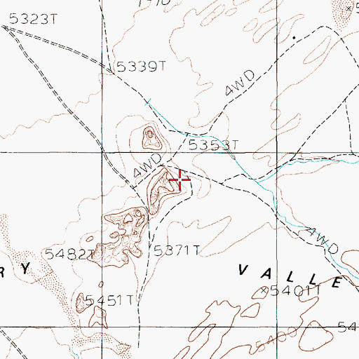 Topographic Map of Mystery Valley, AZ