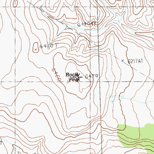 Topographic Map of Rocky Peak, NV