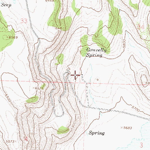 Topographic Map of Steward Ranch, NV