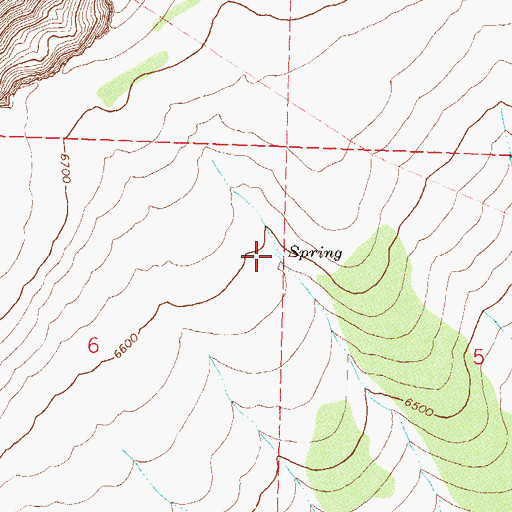 Topographic Map of Beebe Spring, NV