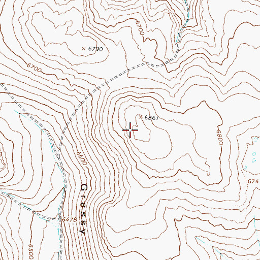Topographic Map of Massacre Mountain, NV