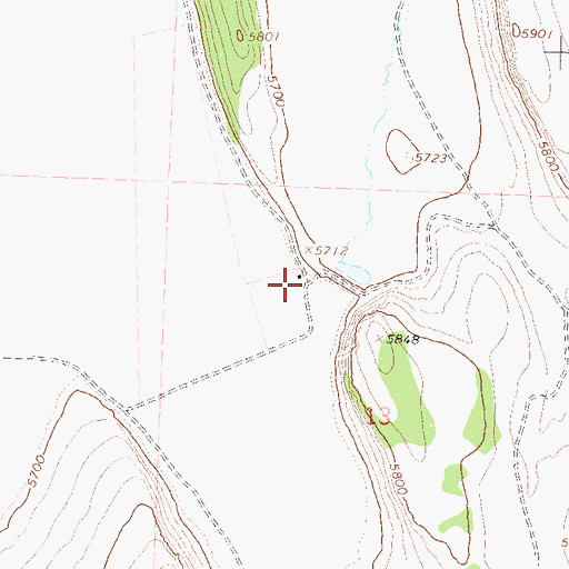 Topographic Map of Crawford Ranch, NV