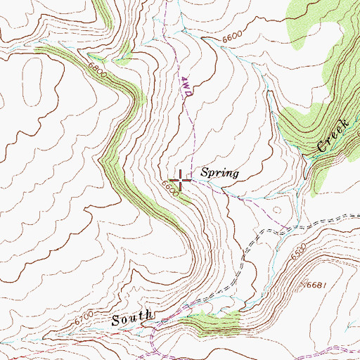 Topographic Map of Big Spring, NV