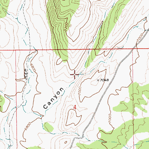 Topographic Map of East Fork Pritchard Canyon, NV