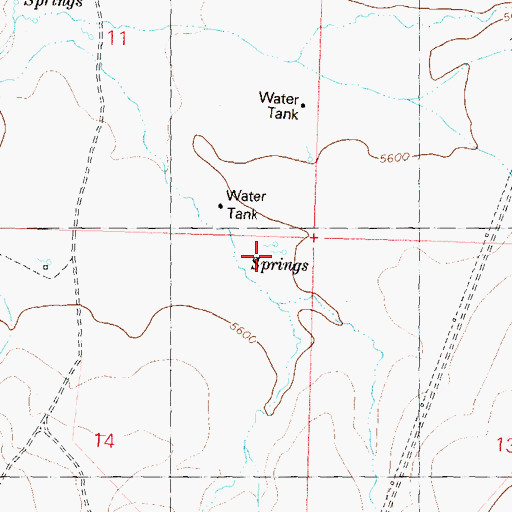 Topographic Map of Brackish Spring, NV