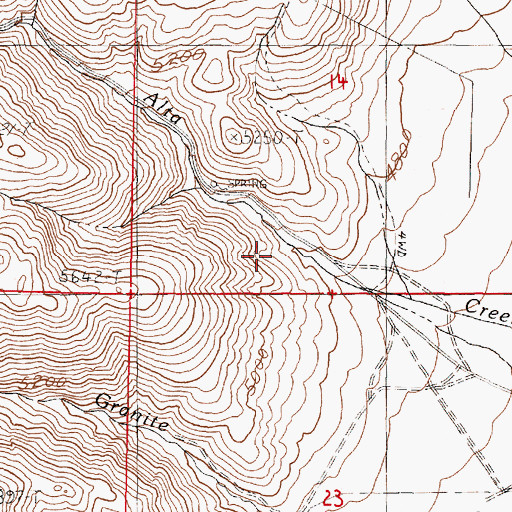 Topographic Map of Alta Canyon, NV