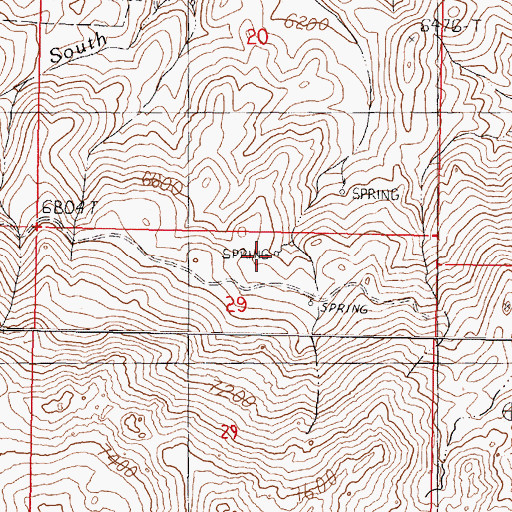 Topographic Map of Round Hill Spring, NV