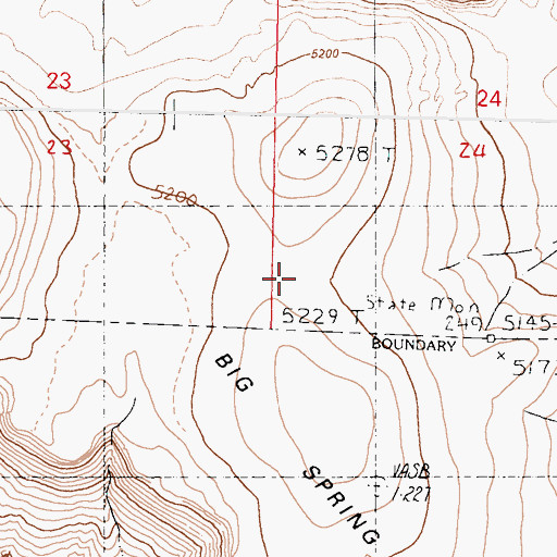 Topographic Map of Twin Peak, NV