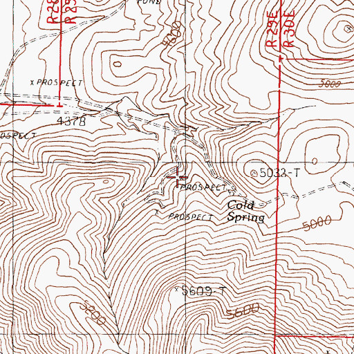 Topographic Map of Defense Mine, NV