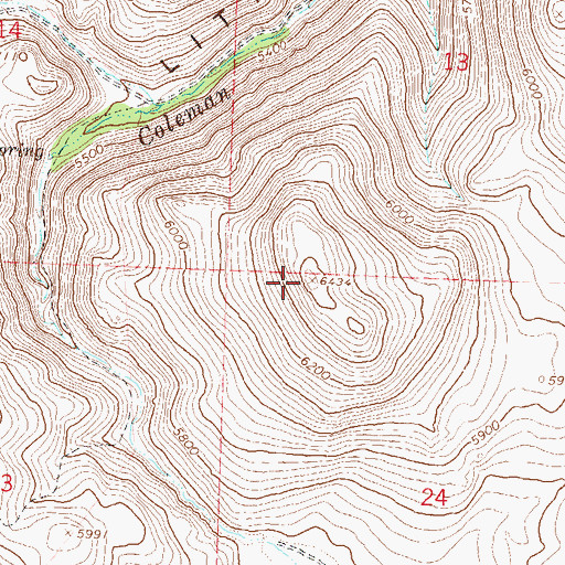Topographic Map of Mosquito Mountain, NV