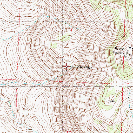 Topographic Map of Little Spring, NV