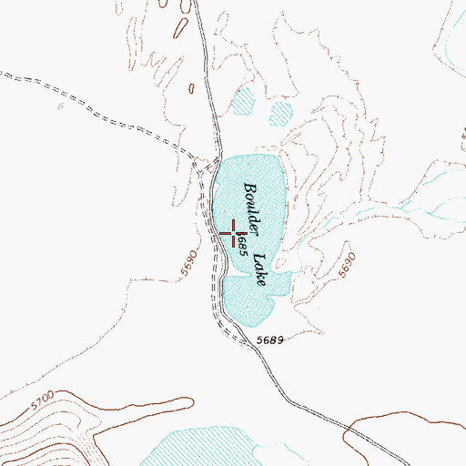 Topographic Map of Boulder Lake, NV