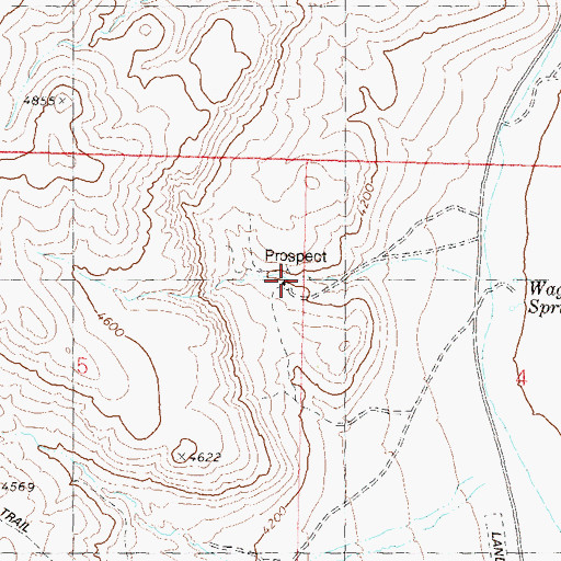 Topographic Map of Little Joe Opal Mine, NV