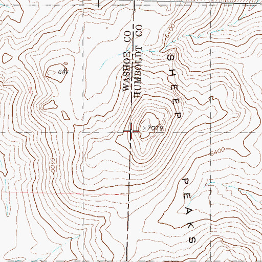 Topographic Map of Ladden Cone, NV