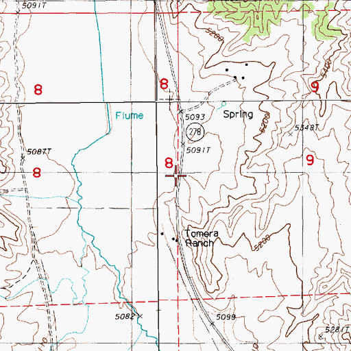 Topographic Map of Evans (historical), NV
