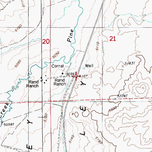 Topographic Map of Willards (historical), NV