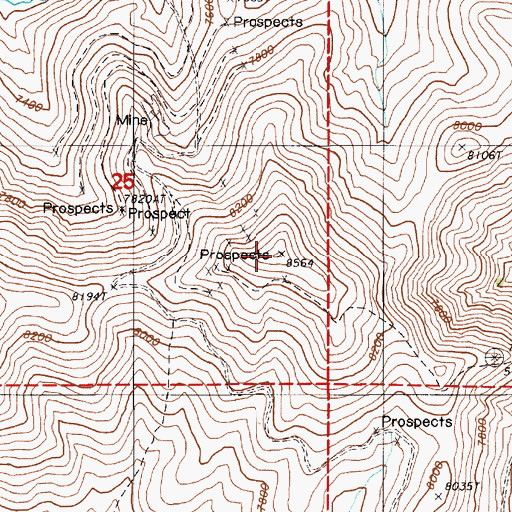 Topographic Map of Dome Peak, NV