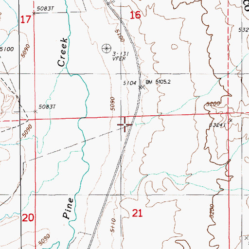 Topographic Map of Front Creek, NV