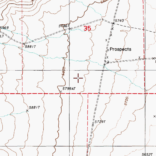 Topographic Map of Shoshone Wells, NV