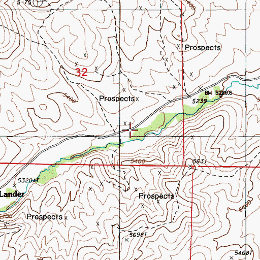 Topographic Map of Bullion (historical), NV