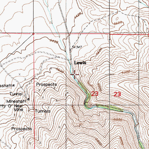 Topographic Map of Starr Grove Mill, NV
