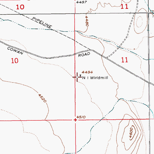 Topographic Map of N I Windmill, AZ