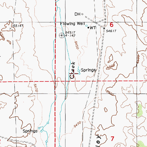 Topographic Map of Moores Spring, NV