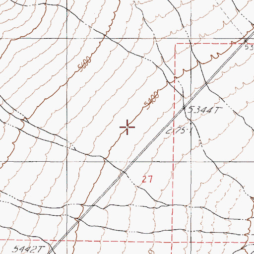 Topographic Map of Cristal (historical), NV