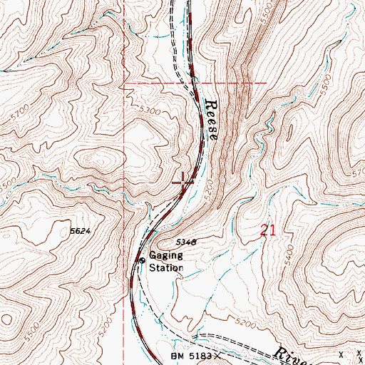 Topographic Map of Canyon (historical), NV