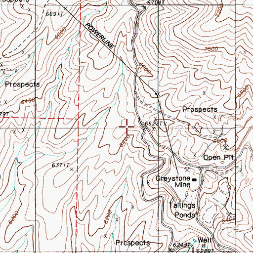 Topographic Map of Bailey (historical), NV