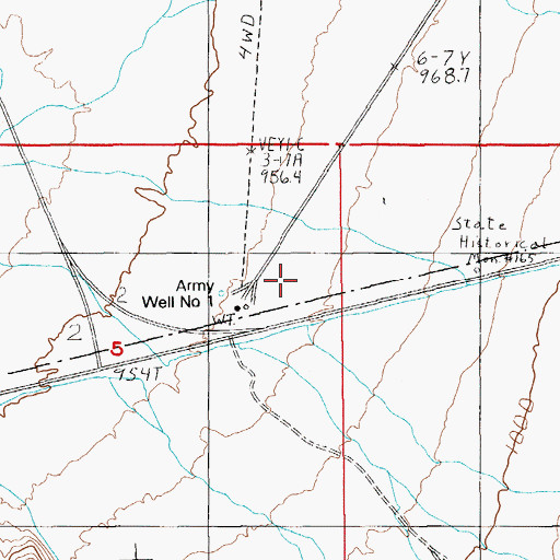 Topographic Map of Longbridge (historical), NV