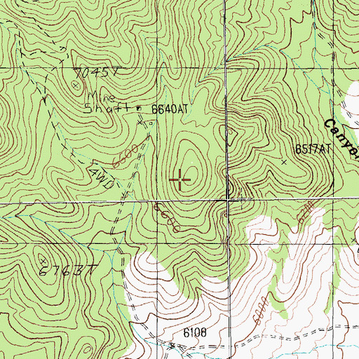 Topographic Map of Silver Hill, NV