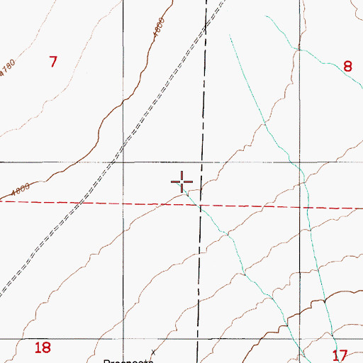 Topographic Map of Mill Creek, NV
