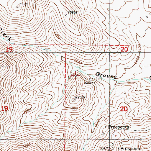 Topographic Map of Trout Creek, NV