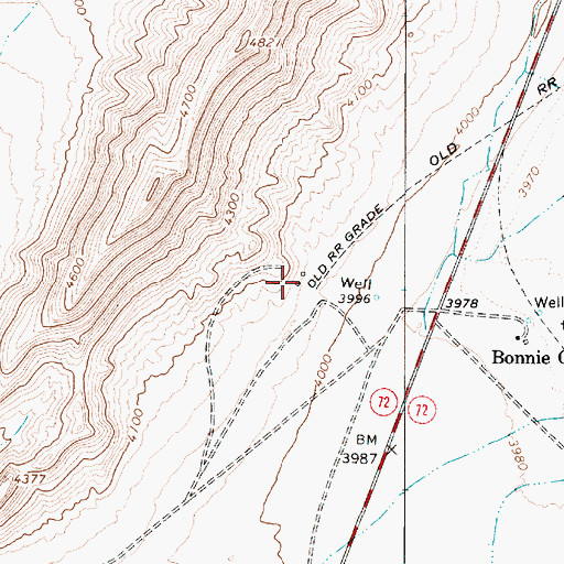 Topographic Map of Lippincott Lead Mine, NV
