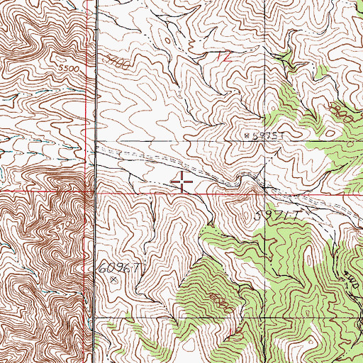 Topographic Map of Horse Creek Canyon, NV
