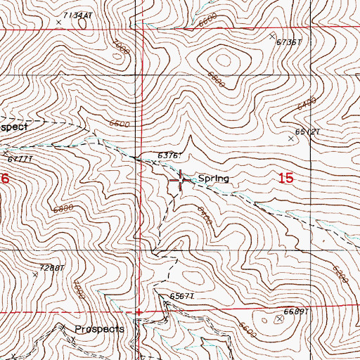 Topographic Map of Mustang Spring, NV
